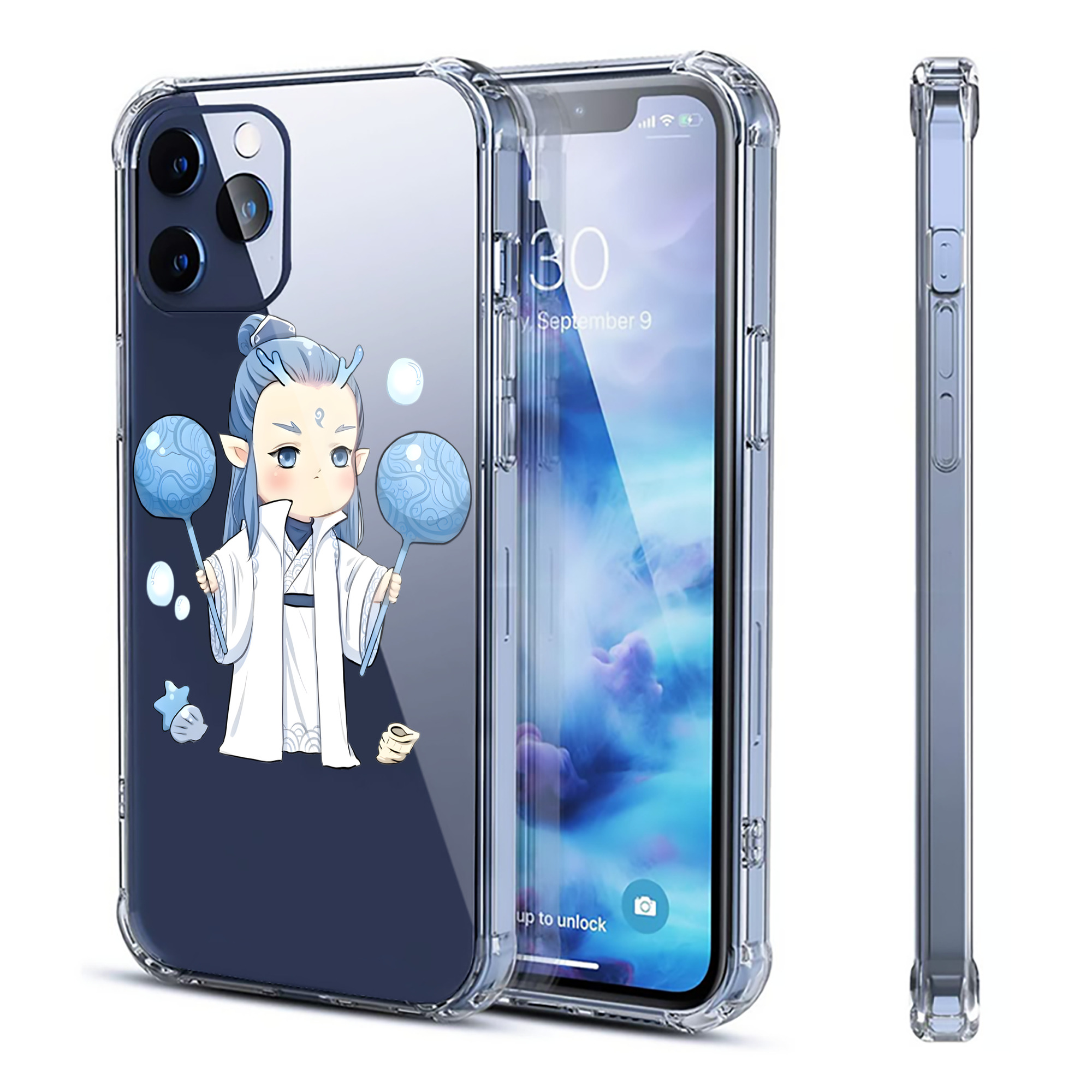 （画像用） Ne Zha 2 ナタ 魔童の大暴れ 【iPhone 12シリーズ対応】透明スマホケース（クリアソフトケース）